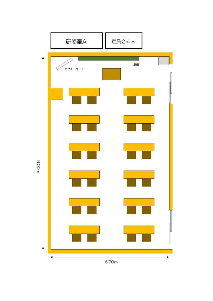 イラスト：教室A　平面図