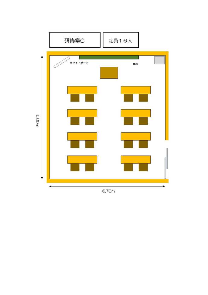 イラスト：教室C　平面図