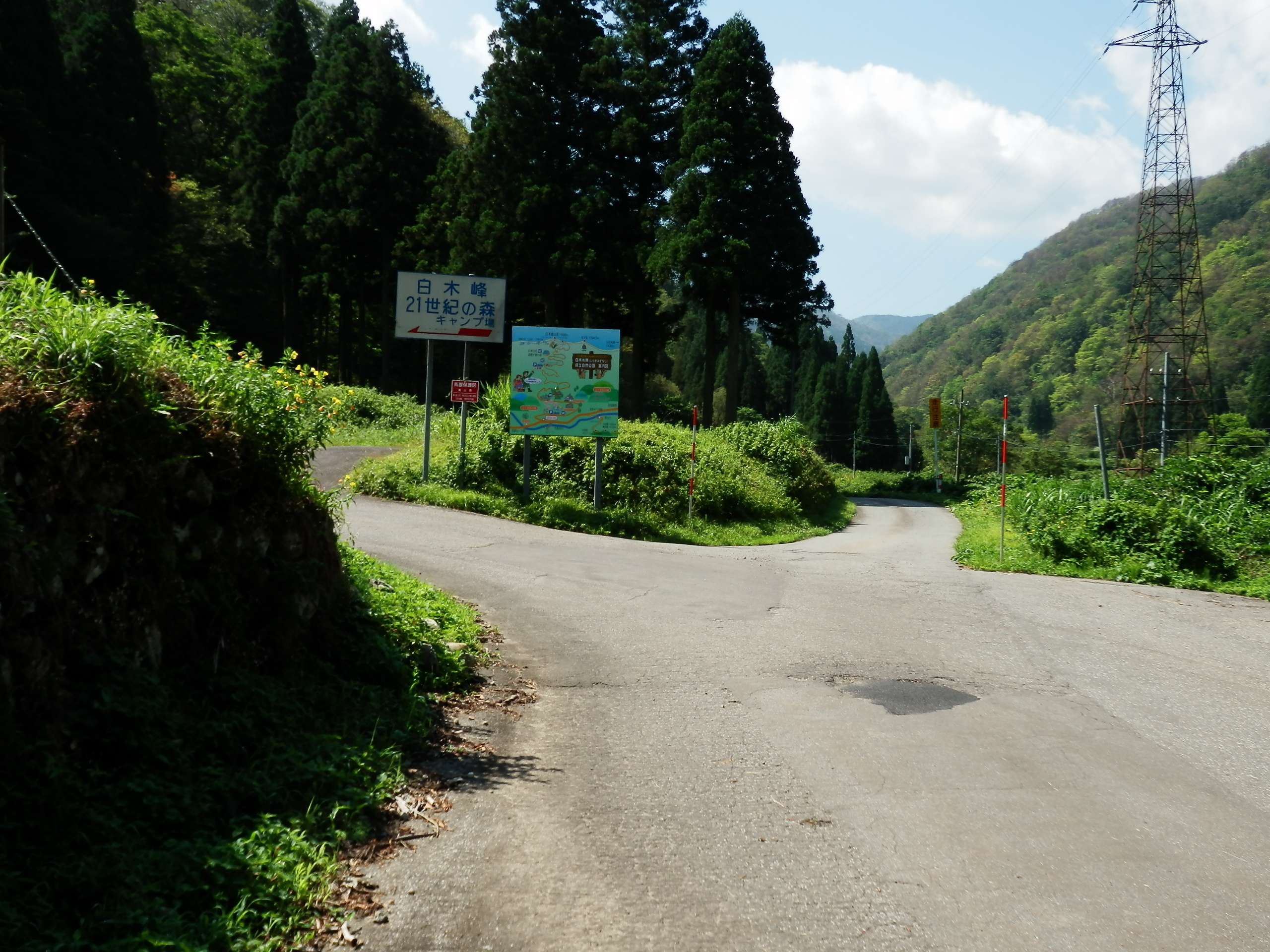 写真：国道471号線からの分岐点