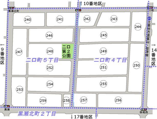 地図：15番地区　位置図