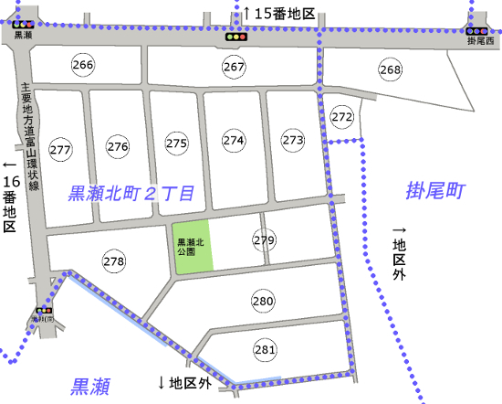 地図：17番地区　位置図