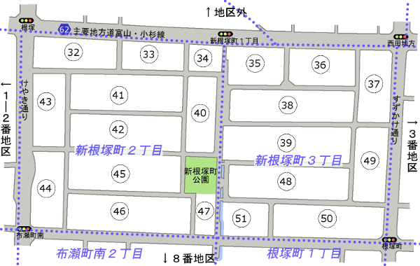 位置図：堀川西土地区画整理事業2番地区　位置図