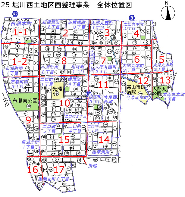 地図：堀川西土地　位置図