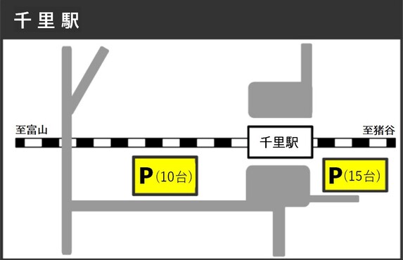 地図:千里駅パークアンドライド駐車場