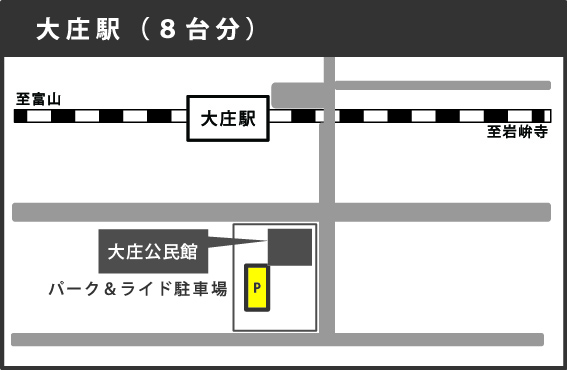 地図：大庄駅パークアンドライド駐車場