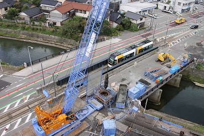 写真：八田橋施工状況2016年9月