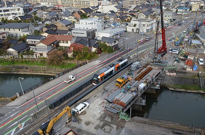 写真：八田橋施工状況2016年11月