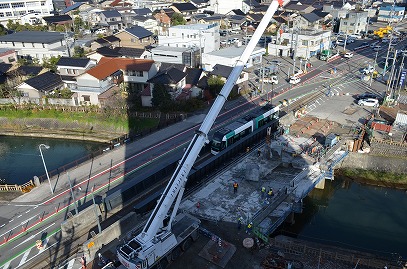 写真：八田橋施工状況2016年12月