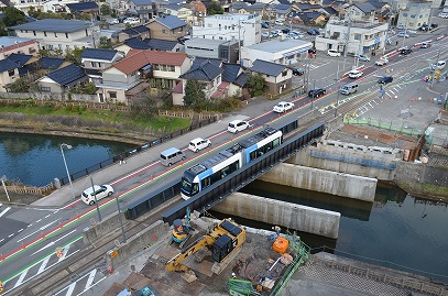写真：八田橋施工状況2017年1月