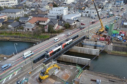 写真：八田橋施工状況2017年2月