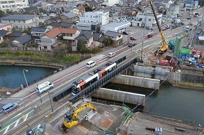 写真：八田橋施工状況2017年2月