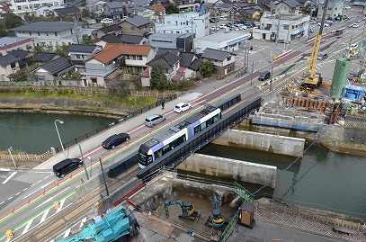 写真：八田橋施工状況2017年3月