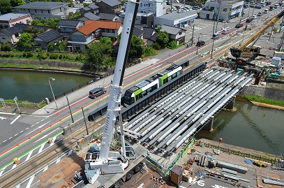 写真：八田橋施工状況2017年8月