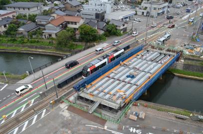 写真：八田橋施工状況2017年9月