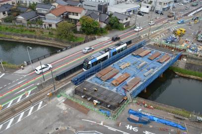 写真：八田橋施工状況2017年10月