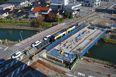 写真：八田橋施工状況2017年11月