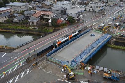 写真：八田橋の施工状況2017年12月