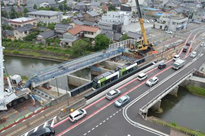 写真：八田橋施工状況2019年7月