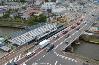 写真：八田橋施工状況2019年8月