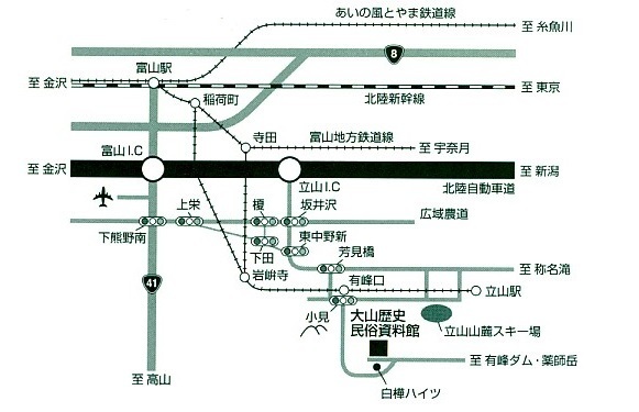 大山歴史民俗資料案案内図