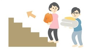 イラスト：できるだけ高い場所へ移動