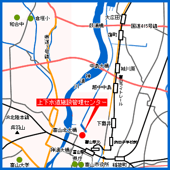 地図：上下水道施設管理センター