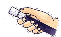 イラスト:ホースを持つ
