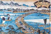 写真:神通川の舟橋