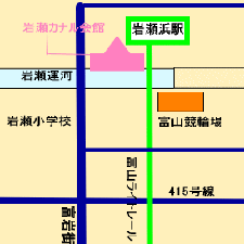 岩瀬カナル会館の地図