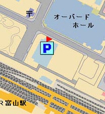 地図：富山市営の駐車場1