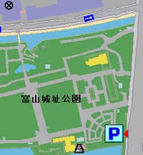 地図：富山市営の駐車場3