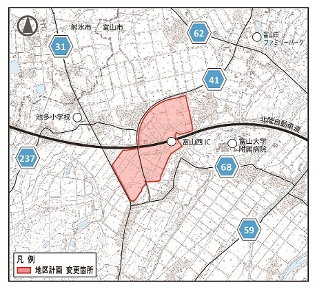 地図：地区計画変更箇所