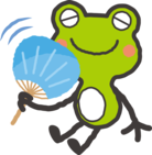 うちわを持ったエコケロ