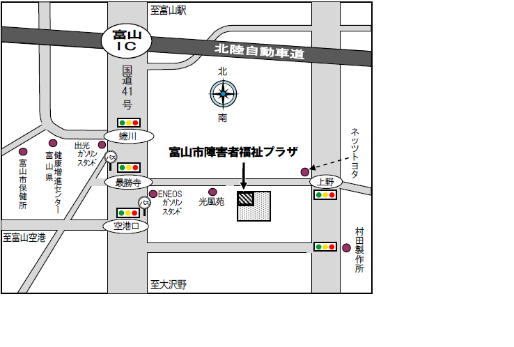 地図：富山市障害者福祉プラザ