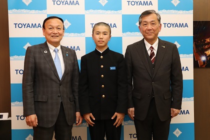 スターゼンカップ第55回日本少年野球春季全国大会に出場する表敬訪問を受ける藤井市長
