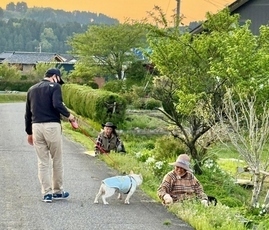 写真:愛犬との散歩は良き生活リズム