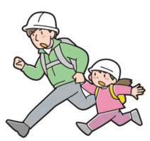津波から逃れるとき
