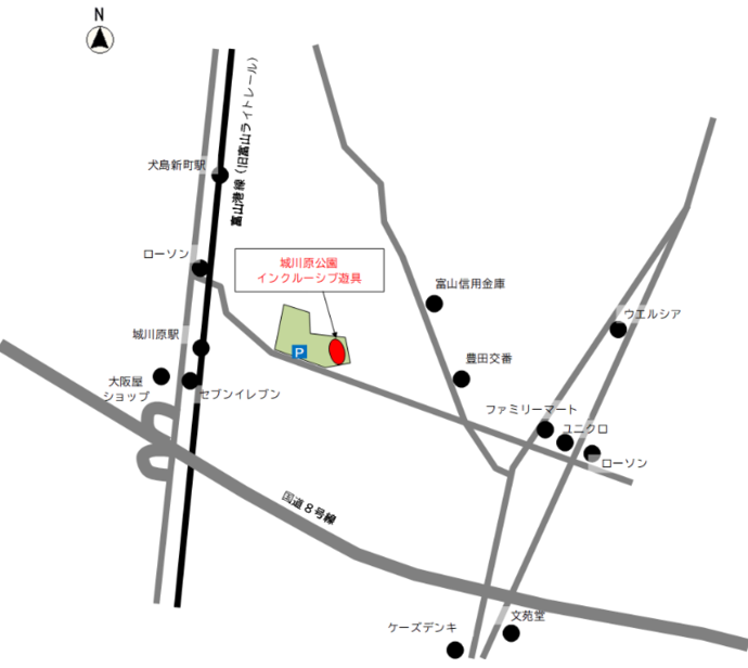 城川原公園　地図