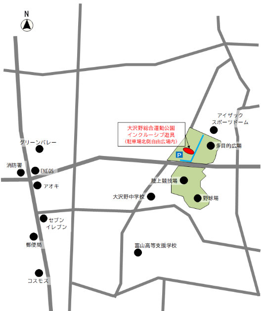 大沢野総合運動公園　地図