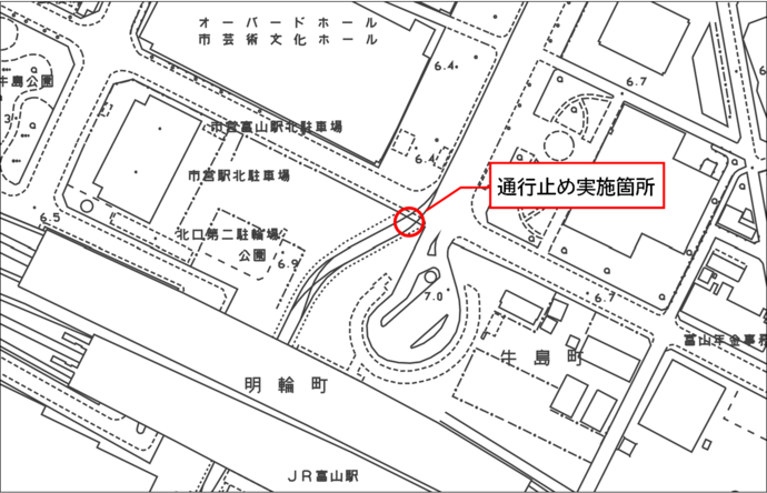 通行止め箇所図